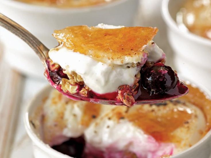 Crunchy Fruit Yogurt Brulee